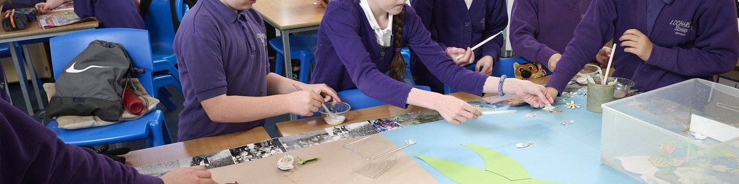 Children working on an activity together